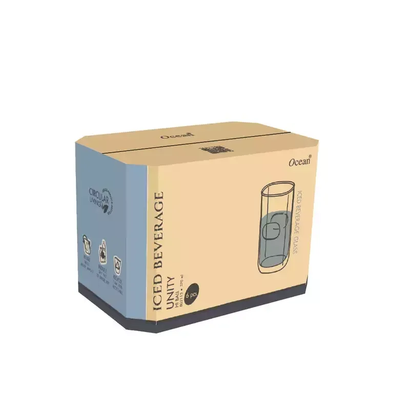 Ocean Glass 6pcs Unity Hi Ball 370ml Drink Tumbler Set � Elegant & Durable Glassware for Water, Juice & Cocktails - 3B0211306G0004