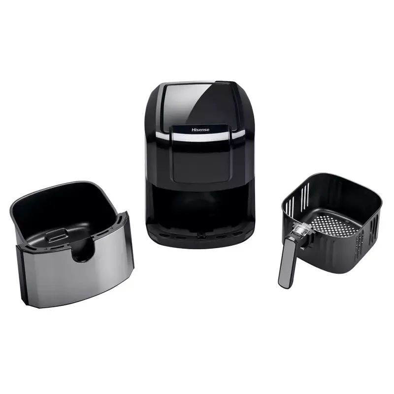 Hisense Digital Air Fryer 6.3L 1700W Touch Control with LCD Display, 360° Circulation, 8 Preset's Menu, Dual Cooking Zone H06AFBK1S1
