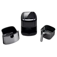 Hisense Digital Air Fryer 6.3L 1700W Touch Control with LCD Display, 360° Circulation, 8 Preset's Menu, Dual Cooking Zone H06AFBK1S1