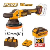 Ingco Cordless Polisher 20V with Brushless Motor, Variable Speed Control, Polishing Bonnet, Battery & Charger APLI20151