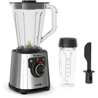 Moulinex Blender 2L Tritan Blender Jar with 2 Mills, 1200W, Titanium Coated Blades, 2x Blade Life, Powelix Life Technology, Stainless Steel Body, Backlit Speed Selector, Large Capacity Jar LM88HD27