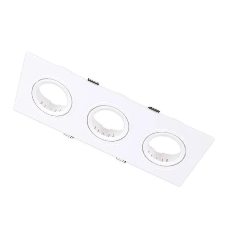 Tronic Three Way White Rectangular Recessed Holder