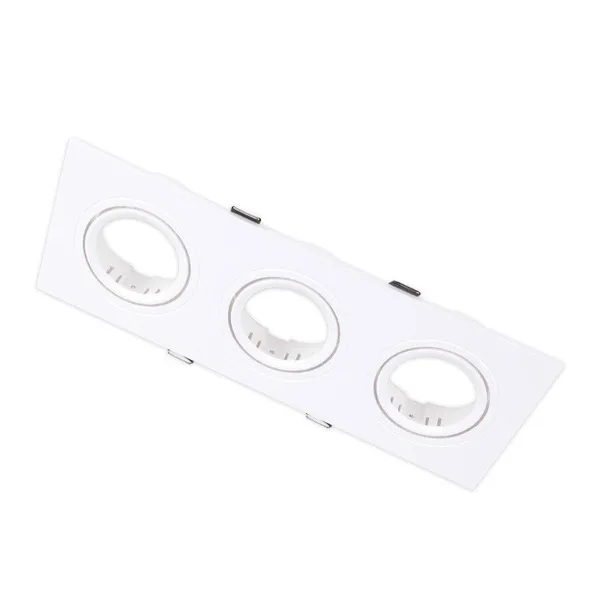 Tronic Three Way White Rectangular Recessed Holder