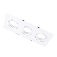 Tronic Three Way White Rectangular Recessed Holder