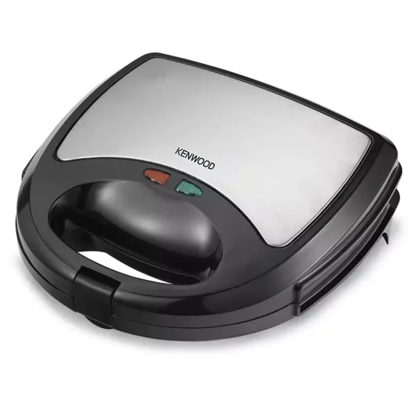 Kenwood Sandwich Toaster 2 Slice 3 in 1 Waffle Grill and Sandwich 750w Smm01.A0bk - Nonstick Grill Plates Cool Touch Handle Detachable Plates Light Indicator