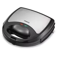 Kenwood Sandwich Toaster 2 Slice 3 in 1 Waffle Grill and Sandwich 750w Smm01.A0bk - Nonstick Grill Plates Cool Touch Handle Detachable Plates Light Indicator