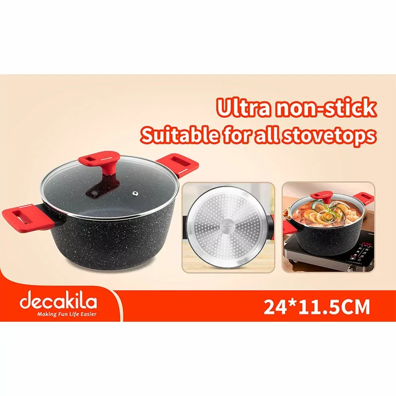 Decakila Casserole 24cm Nonstick Aluminium Coating Forged Kmep015b