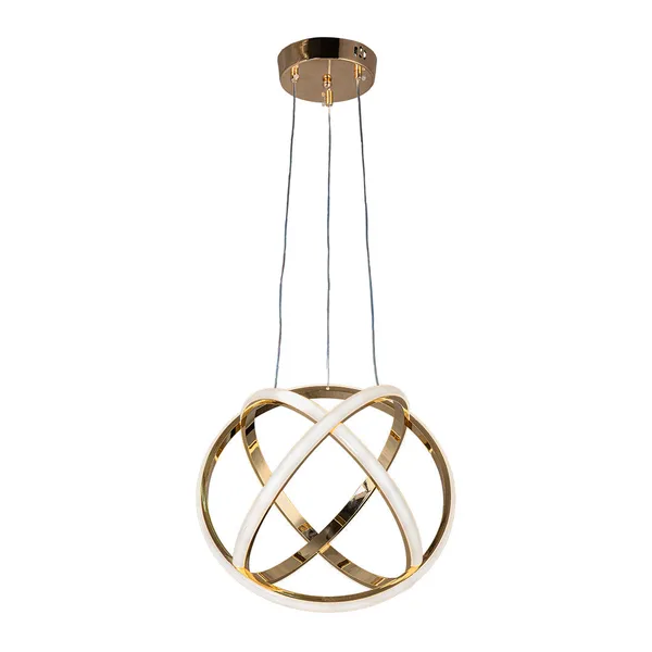 Tronic Golden Orb Pendant Light - 60W LED with Interlocking Bands