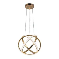 Tronic Golden Orb Pendant Light - 60W LED with Interlocking Bands