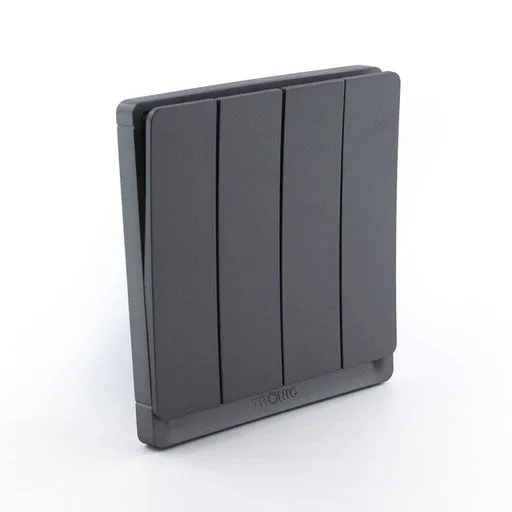 Tronic Grey 4-Gang 2-Way Switch