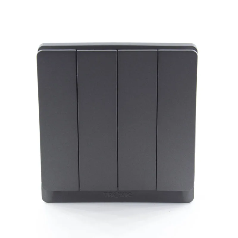 Tronic Grey 4-Gang 2-Way Switch