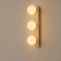Tronic Modern Travertine Triple Globe Wall Light
