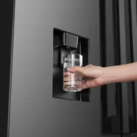 Hisense Refrigerator 575L French Door Double Metal Glide Drawers, Full Width Pantry, Sleek Water Dispenser, Total No frost Black H760FSB-WD