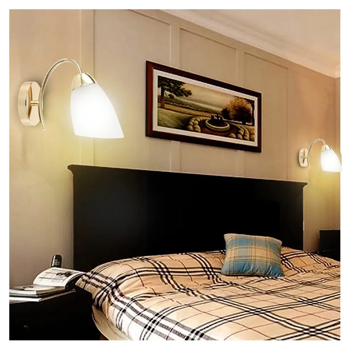 Tronic Golden Wall Lamp with E27 Bulb Holder Single Lamp unique design