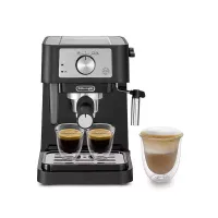Delonghi Stilosa Espresso Machine 1100W, 15-Bar Pump, Steam Wand for Cappuccino, Black EC260.BK