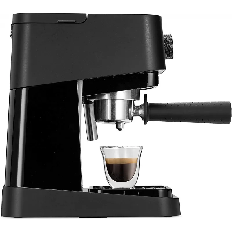 Delonghi Stilosa Espresso Machine 1100W, 15-Bar Pump, Steam Wand for Cappuccino, Black EC260.BK