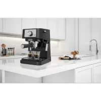 Delonghi Stilosa Espresso Machine 1100W, 15-Bar Pump, Steam Wand for Cappuccino, Black EC260.BK