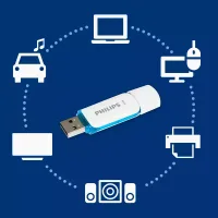 PHILIPS 16GB Flash Drive, Snow Edition USB 2.0