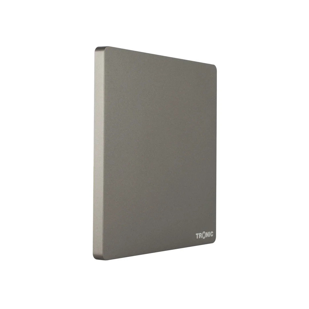 Tronic Grey - 1 Gang Blank Plate