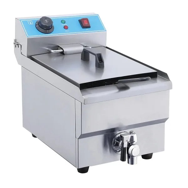Commercial Electric Fryer 10L Countertop, 3.25kW High-Power Single Tank Deep Fryer, Professional Stainless Steel Fryer WG-101V