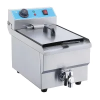 Commercial Electric Fryer 10L Countertop, 3.25kW High-Power Single Tank Deep Fryer, Professional Stainless Steel Fryer WG-101V