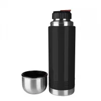 Tefal Senator Vacuum Flask 1L Thermal Bottle Stainless Steel Black Thermal Bottle Break Proof Thermos Insulated Vacuum Flask K3064414