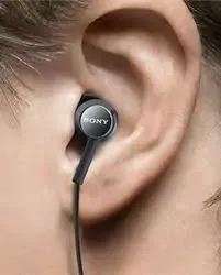 Sony In-Ear Type Headphones, 9 mm, Driver Unit, Neodymium Magnet, 1.2m Cord, Smartphone Compatible for Calls MDR-EX155APWQE