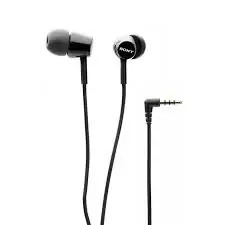 Sony In-Ear Type Headphones, 9 mm, Driver Unit, Neodymium Magnet, 1.2m Cord, Smartphone Compatible for Calls MDR-EX155APWQE