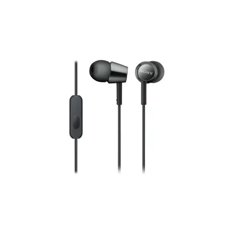 Sony In-Ear Type Headphones, 9 mm, Driver Unit, Neodymium Magnet, 1.2m Cord, Smartphone Compatible for Calls MDR-EX155APWQE