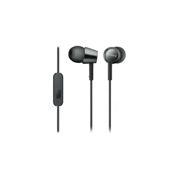 Sony In-Ear Type Headphones, 9 mm, Driver Unit, Neodymium Magnet, 1.2m Cord, Smartphone Compatible for Calls MDR-EX155APWQE