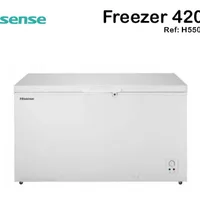 Hisense Chest Freezer 420L Frozen 135h, Easy Cleaning, Single Door White H550CF