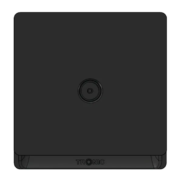 Tronic 1-Gang TV Socket - Black Finish
