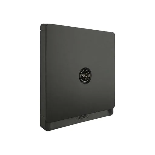 Tronic 1-Gang TV Socket - Black Finish