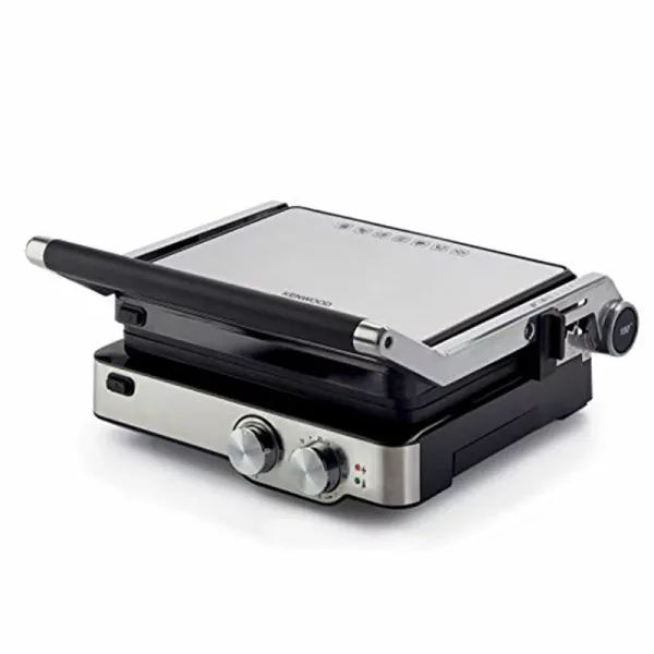 Kenwood Contact Grill Adjustable Temperature Cool Touch Handle 2000w Hgm80.000ss - 30 Mins Timer 3 Grill Positions Contact Grill, Oven Grill And Open Grill Detachable Grill Plates