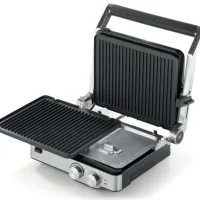 Kenwood Contact Grill Adjustable Temperature Cool Touch Handle 2000w Hgm80.000ss - 30 Mins Timer 3 Grill Positions Contact Grill, Oven Grill And Open Grill Detachable Grill Plates