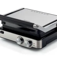 Kenwood Contact Grill Adjustable Temperature Cool Touch Handle 2000w Hgm80.000ss - 30 Mins Timer 3 Grill Positions Contact Grill, Oven Grill And Open Grill Detachable Grill Plates