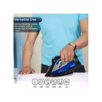 Nikai Steam Iron 320ml Tank Dry and Spray Function 2200w NSI808CS Temperature Control Nano Ceramic Sole Plate Vertical Steam Function Indiator Light Powerful Burst System
