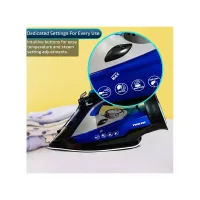 Nikai Steam Iron 320ml Tank Dry and Spray Function 2200w NSI808CS Temperature Control Nano Ceramic Sole Plate Vertical Steam Function Indiator Light Powerful Burst System