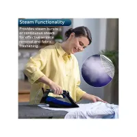 Nikai Steam Iron 320ml Tank Dry and Spray Function 2200w NSI808CS Temperature Control Nano Ceramic Sole Plate Vertical Steam Function Indiator Light Powerful Burst System