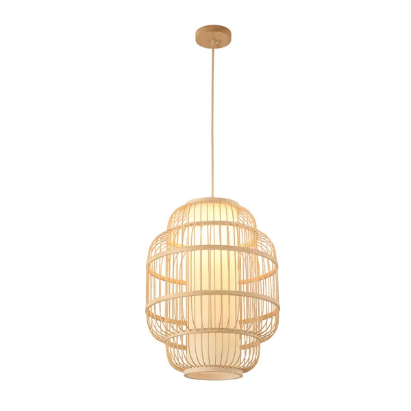 Tronic Bamboo Pendant Lamp - Oval Woven Design