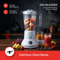 Sanford 2In1 Blender 1.6L Unbreakable Jar 350W - SF6803BR