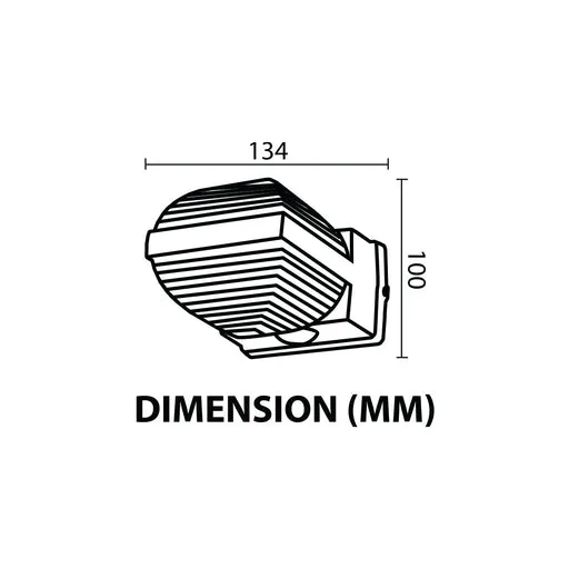 Tronic 12W LED Outdoor Wall Light- Prismatic Diffuser Design