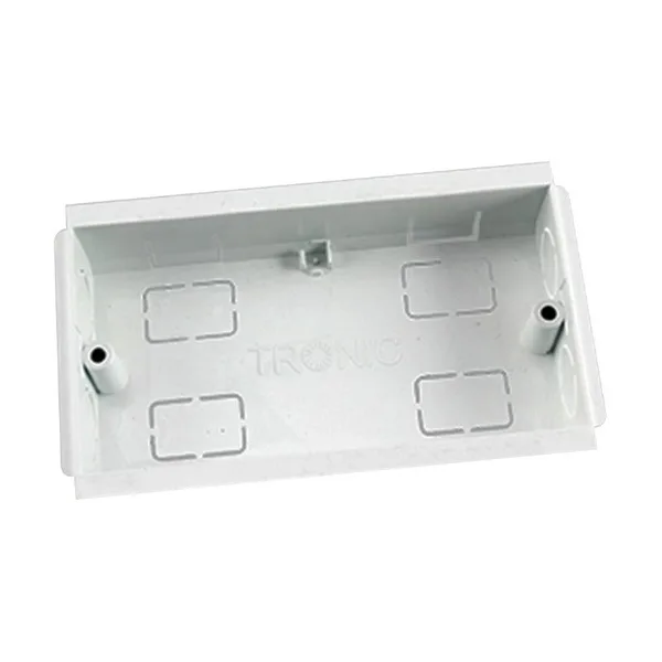 Tronic Compartment PVC Trunking Twin Box 100mmx50mm