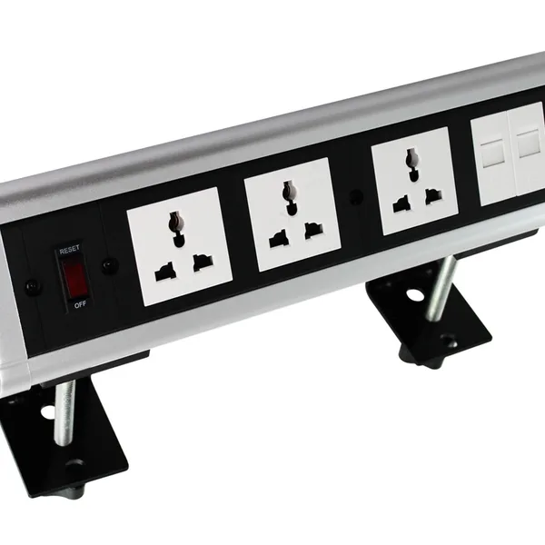 Tronic Desk Socket Universal x 3 + RJ45 Data x 2 BF ONDE