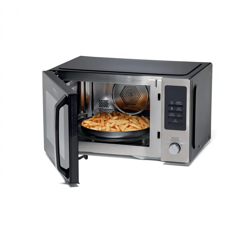 Kenwood Microwave 30l Digital 5 Power Levels with Airfryer 1000w Mwa30.000bk - 95 Mins Timer Defrost Settings Glass Turntable 31.5Cm Pull Handle Door