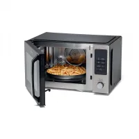 Kenwood Microwave 30l Digital 5 Power Levels with Airfryer 1000w Mwa30.000bk - 95 Mins Timer Defrost Settings Glass Turntable 31.5Cm Pull Handle Door