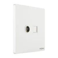 Tronic Glossy White - TV and Data Socket