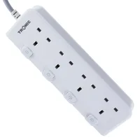 Tronic 4-Way Extension Socket with Individual Switches - 10A, 2500W