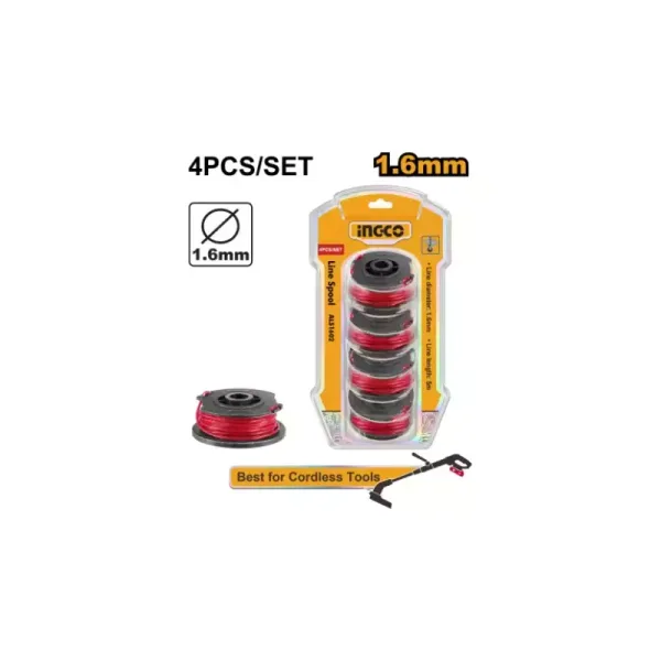 Ingco 4pcs Line Spool 1.6mm x 5m ALS1602