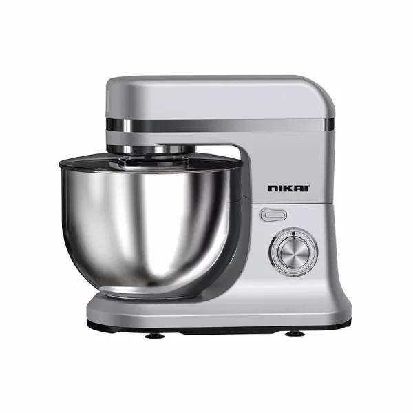 Nikai Kitchen Machine 12L Steel Bowl With Cover 1500W NSM1200A Switch With Led Display Metal Gear 3 Blades Whisk, Dough Hook & Beater 6 Speed With Pulse